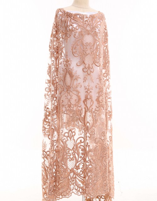 LANA BEADED LACE IN BROWN