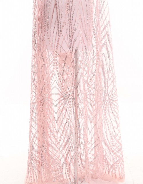 SOFI BEADED LACE IN SOFT PINK