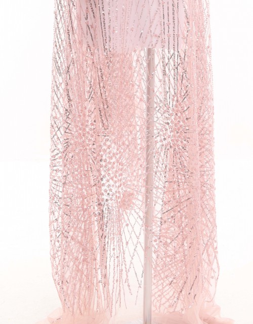 JADE BEADED LACE IN PINK