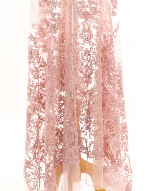 DAISY BEADED LACE IN DUSTY PINK